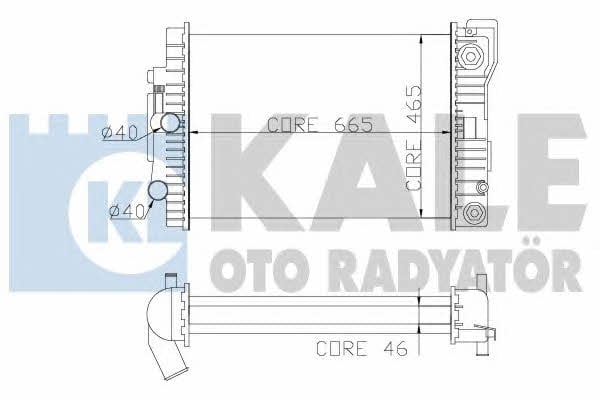 Kale Oto Radiator 351500 Радіатор охолодження двигуна 351500: Купити в Україні - Добра ціна на EXIST.UA!