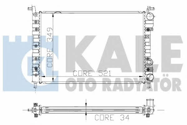 Kale Oto Radiator 120600 Радіатор охолодження двигуна 120600: Приваблива ціна - Купити в Україні на EXIST.UA!