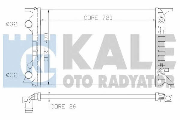 Kale Oto Radiator 353400 Радіатор охолодження двигуна 353400: Приваблива ціна - Купити в Україні на EXIST.UA!