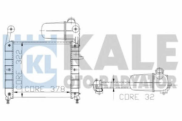 Kale Oto Radiator 102200 Радіатор охолодження двигуна 102200: Купити в Україні - Добра ціна на EXIST.UA!