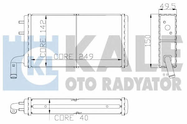 Kale Oto Radiator 102600 Радіатор опалювача салону 102600: Купити в Україні - Добра ціна на EXIST.UA!