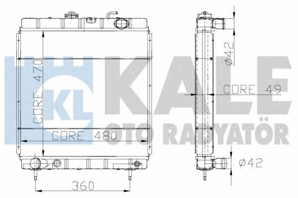Kale Oto Radiator 106200 Радіатор охолодження двигуна 106200: Приваблива ціна - Купити в Україні на EXIST.UA!