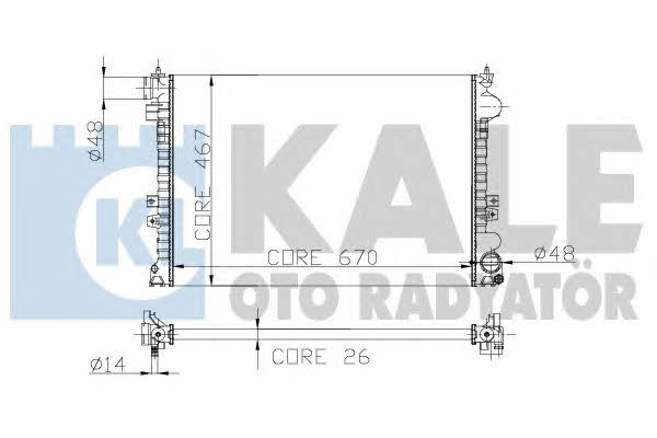 Kale Oto Radiator 242500 Радіатор охолодження двигуна 242500: Приваблива ціна - Купити в Україні на EXIST.UA!