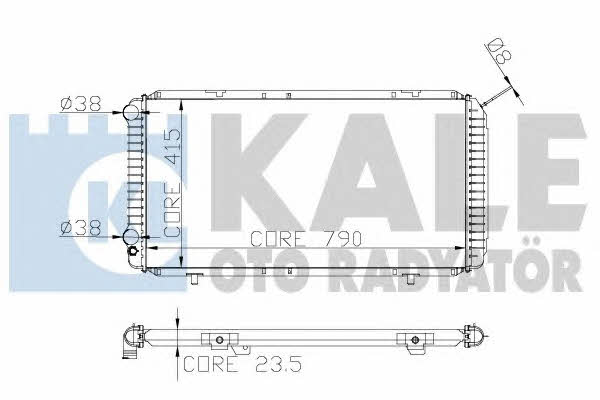 Kale Oto Radiator 258400 Радіатор охолодження двигуна 258400: Купити в Україні - Добра ціна на EXIST.UA!