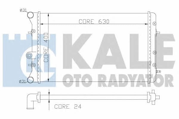 Kale Oto Radiator 353800 Радіатор охолодження двигуна 353800: Приваблива ціна - Купити в Україні на EXIST.UA!