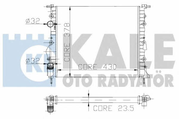 Kale Oto Radiator 109400 Радіатор охолодження двигуна 109400: Купити в Україні - Добра ціна на EXIST.UA!