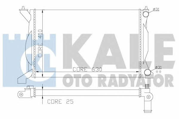 Kale Oto Radiator 353700 Радіатор охолодження двигуна 353700: Купити в Україні - Добра ціна на EXIST.UA!