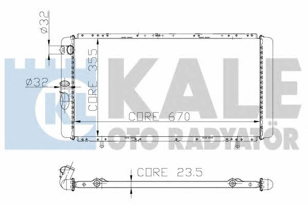 Kale Oto Radiator 208500 Радіатор охолодження двигуна 208500: Купити в Україні - Добра ціна на EXIST.UA!