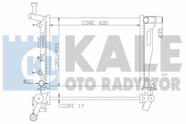 Kale Oto Radiator 350100 Радіатор охолодження двигуна 350100: Купити в Україні - Добра ціна на EXIST.UA!