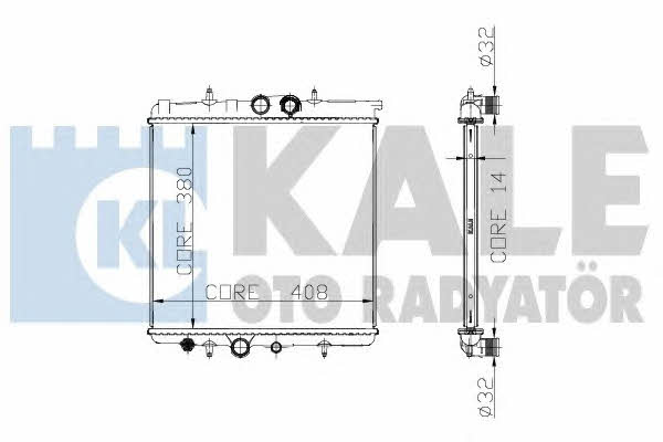 Kale Oto Radiator 213200 Радіатор охолодження двигуна 213200: Купити в Україні - Добра ціна на EXIST.UA!