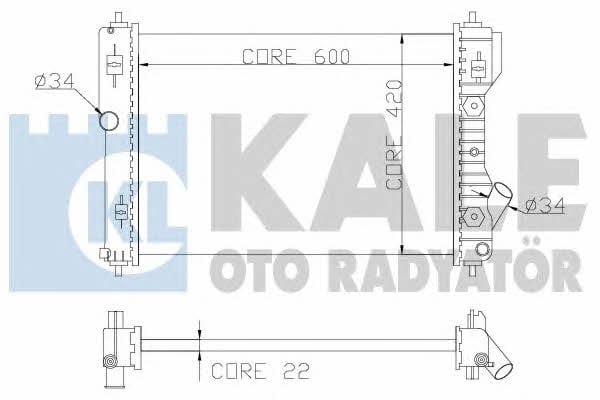 Kale Oto Radiator 355000 Радіатор охолодження двигуна 355000: Купити в Україні - Добра ціна на EXIST.UA!