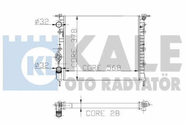 Kale Oto Radiator 181400 Радіатор охолодження двигуна 181400: Купити в Україні - Добра ціна на EXIST.UA!