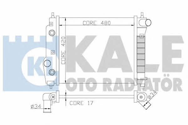 Kale Oto Radiator 354900 Радіатор охолодження двигуна 354900: Приваблива ціна - Купити в Україні на EXIST.UA!
