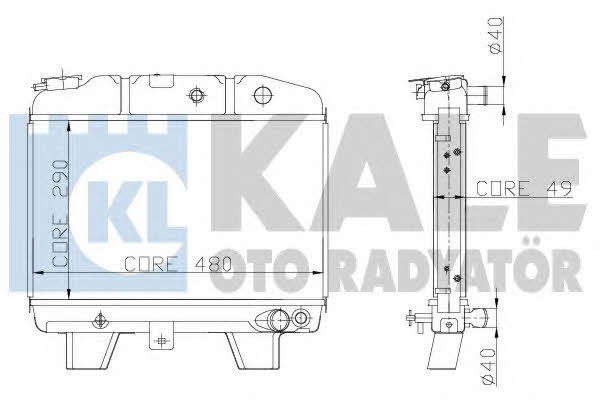 Kale Oto Radiator 117500 Радіатор охолодження двигуна 117500: Купити в Україні - Добра ціна на EXIST.UA!