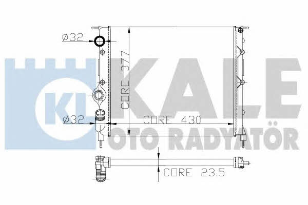 Kale Oto Radiator 246300 Радіатор охолодження двигуна 246300: Купити в Україні - Добра ціна на EXIST.UA!