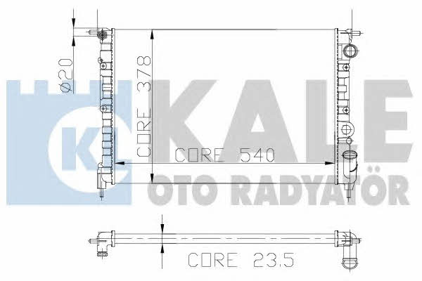Kale Oto Radiator 108300 Радіатор охолодження двигуна 108300: Купити в Україні - Добра ціна на EXIST.UA!