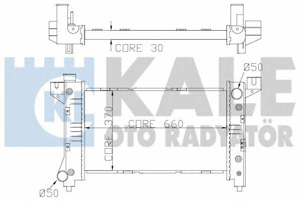 Kale Oto Radiator 355700 Радіатор охолодження двигуна 355700: Купити в Україні - Добра ціна на EXIST.UA!
