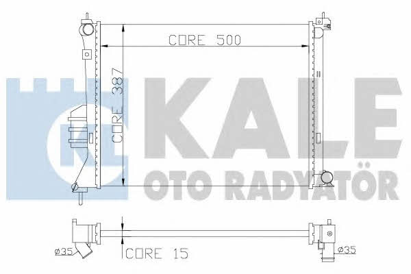 Kale Oto Radiator 358600 Радіатор охолодження двигуна 358600: Купити в Україні - Добра ціна на EXIST.UA!