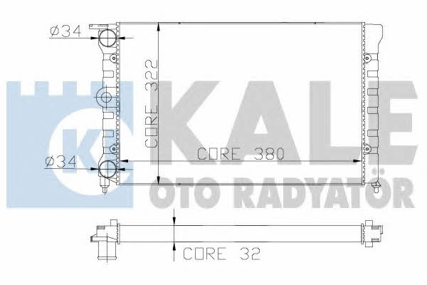 Kale Oto Radiator 139400 Радіатор охолодження двигуна 139400: Купити в Україні - Добра ціна на EXIST.UA!