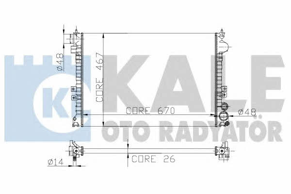Kale Oto Radiator 242600 Радіатор охолодження двигуна 242600: Приваблива ціна - Купити в Україні на EXIST.UA!