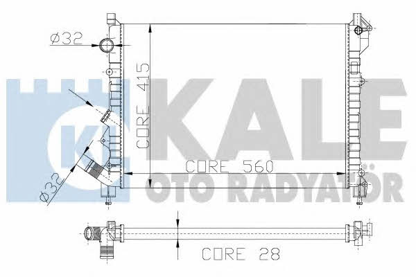 Kale Oto Radiator 127000 Радіатор охолодження двигуна 127000: Купити в Україні - Добра ціна на EXIST.UA!