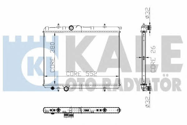 Kale Oto Radiator 241100 Радіатор охолодження двигуна 241100: Купити в Україні - Добра ціна на EXIST.UA!