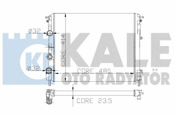 Kale Oto Radiator 246200 Радіатор охолодження двигуна 246200: Купити в Україні - Добра ціна на EXIST.UA!