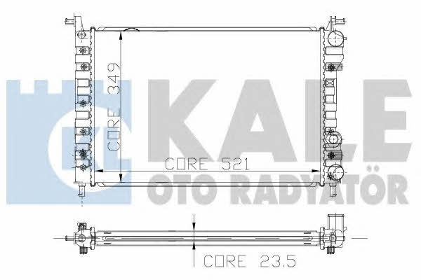 Kale Oto Radiator 120500 Радіатор охолодження двигуна 120500: Купити в Україні - Добра ціна на EXIST.UA!