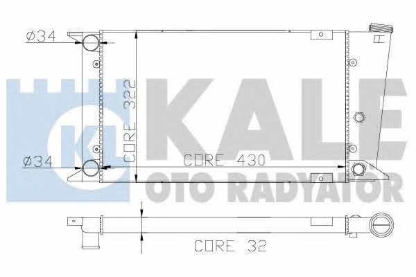 Kale Oto Radiator 118000 Радіатор охолодження двигуна 118000: Купити в Україні - Добра ціна на EXIST.UA!