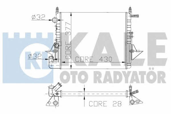 Kale Oto Radiator 137400 Радіатор охолодження двигуна 137400: Купити в Україні - Добра ціна на EXIST.UA!