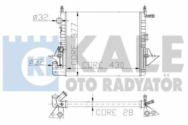 Kale Oto Radiator 130400 Радіатор охолодження двигуна 130400: Купити в Україні - Добра ціна на EXIST.UA!