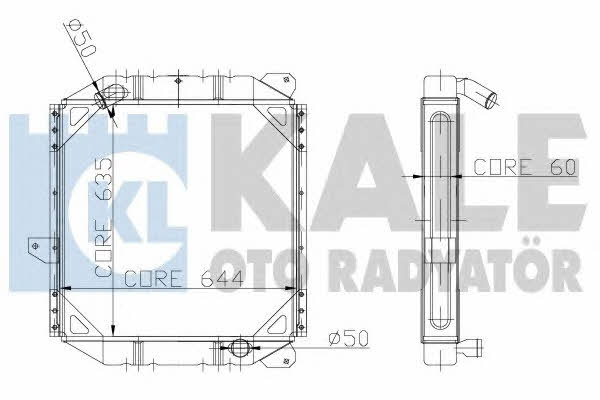 Kale Oto Radiator 114800 Радіатор охолодження двигуна 114800: Купити в Україні - Добра ціна на EXIST.UA!