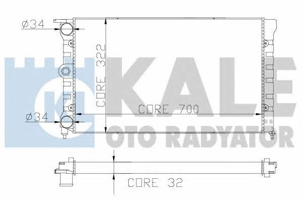 Kale Oto Radiator 139700 Радіатор охолодження двигуна 139700: Купити в Україні - Добра ціна на EXIST.UA!