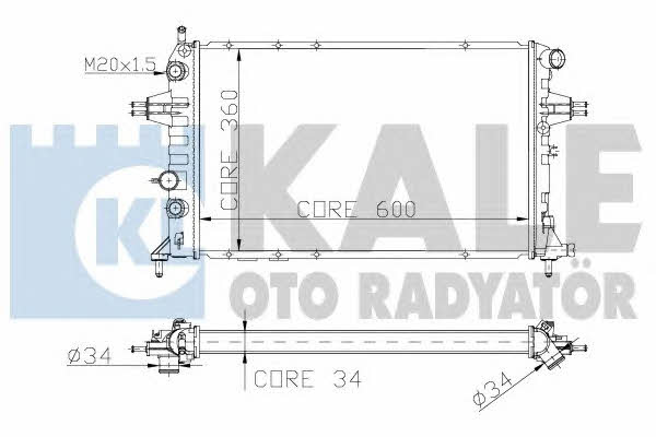 Kale Oto Radiator 138300 Радіатор охолодження двигуна 138300: Купити в Україні - Добра ціна на EXIST.UA!