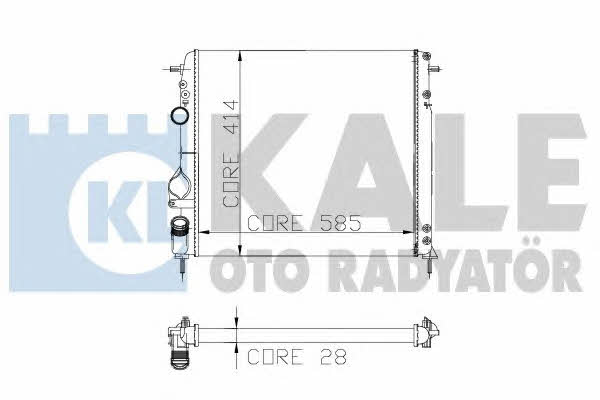 Kale Oto Radiator 251100 Радіатор охолодження двигуна 251100: Купити в Україні - Добра ціна на EXIST.UA!
