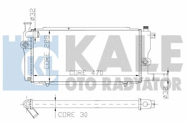 Kale Oto Radiator 156800 Радіатор охолодження двигуна 156800: Купити в Україні - Добра ціна на EXIST.UA!