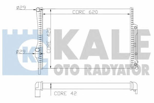 Kale Oto Radiator 360400 Радіатор охолодження двигуна 360400: Купити в Україні - Добра ціна на EXIST.UA!