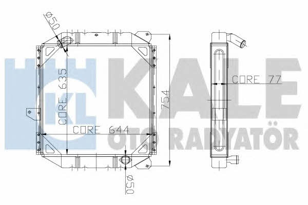 Kale Oto Radiator 114900 Радіатор охолодження двигуна 114900: Купити в Україні - Добра ціна на EXIST.UA!