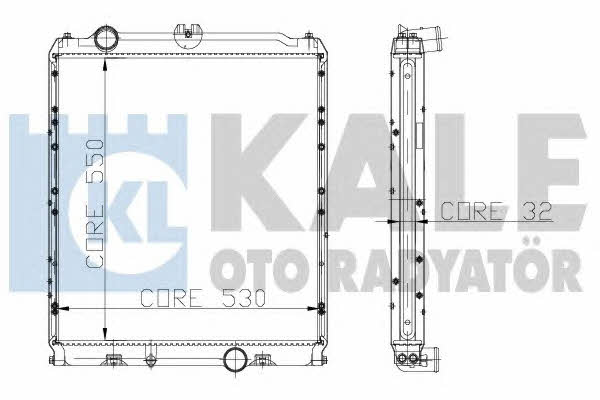 Kale Oto Radiator 122200 Радіатор охолодження двигуна 122200: Купити в Україні - Добра ціна на EXIST.UA!