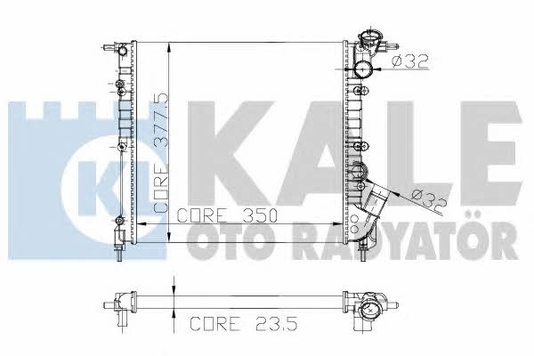 Kale Oto Radiator 147100 Радіатор охолодження двигуна 147100: Купити в Україні - Добра ціна на EXIST.UA!