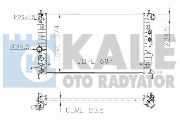 Kale Oto Radiator 134100 Радіатор охолодження двигуна 134100: Купити в Україні - Добра ціна на EXIST.UA!