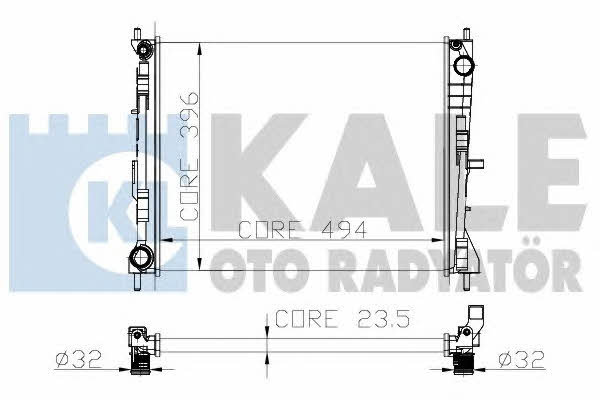 Kale Oto Radiator 128700 Радіатор охолодження двигуна 128700: Купити в Україні - Добра ціна на EXIST.UA!