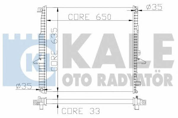 Kale Oto Radiator 350200 Радіатор охолодження двигуна 350200: Купити в Україні - Добра ціна на EXIST.UA!