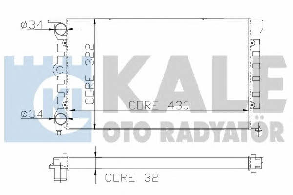 Kale Oto Radiator 139500 Радіатор охолодження двигуна 139500: Приваблива ціна - Купити в Україні на EXIST.UA!