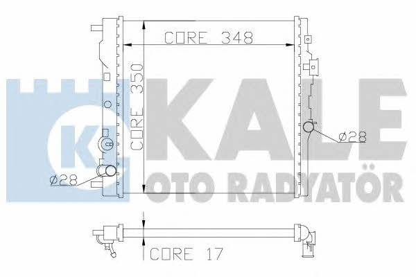 Kale Oto Radiator 383800 Радіатор охолодження двигуна 383800: Купити в Україні - Добра ціна на EXIST.UA!