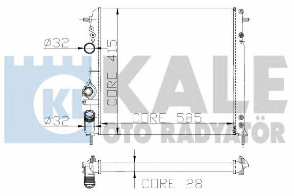 Kale Oto Radiator 127800 Радіатор охолодження двигуна 127800: Купити в Україні - Добра ціна на EXIST.UA!