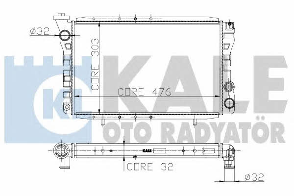 Kale Oto Radiator 135500 Радіатор охолодження двигуна 135500: Приваблива ціна - Купити в Україні на EXIST.UA!
