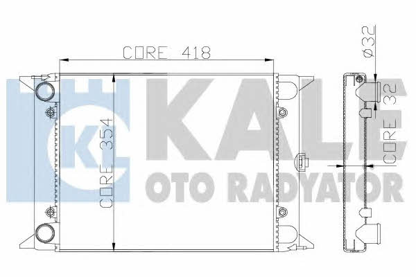 Kale Oto Radiator 123500 Радіатор охолодження двигуна 123500: Купити в Україні - Добра ціна на EXIST.UA!