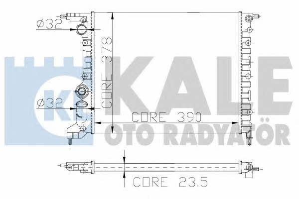 Kale Oto Radiator 126600 Радіатор охолодження двигуна 126600: Купити в Україні - Добра ціна на EXIST.UA!