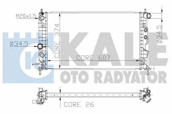 Kale Oto Radiator 136100 Радіатор охолодження двигуна 136100: Приваблива ціна - Купити в Україні на EXIST.UA!
